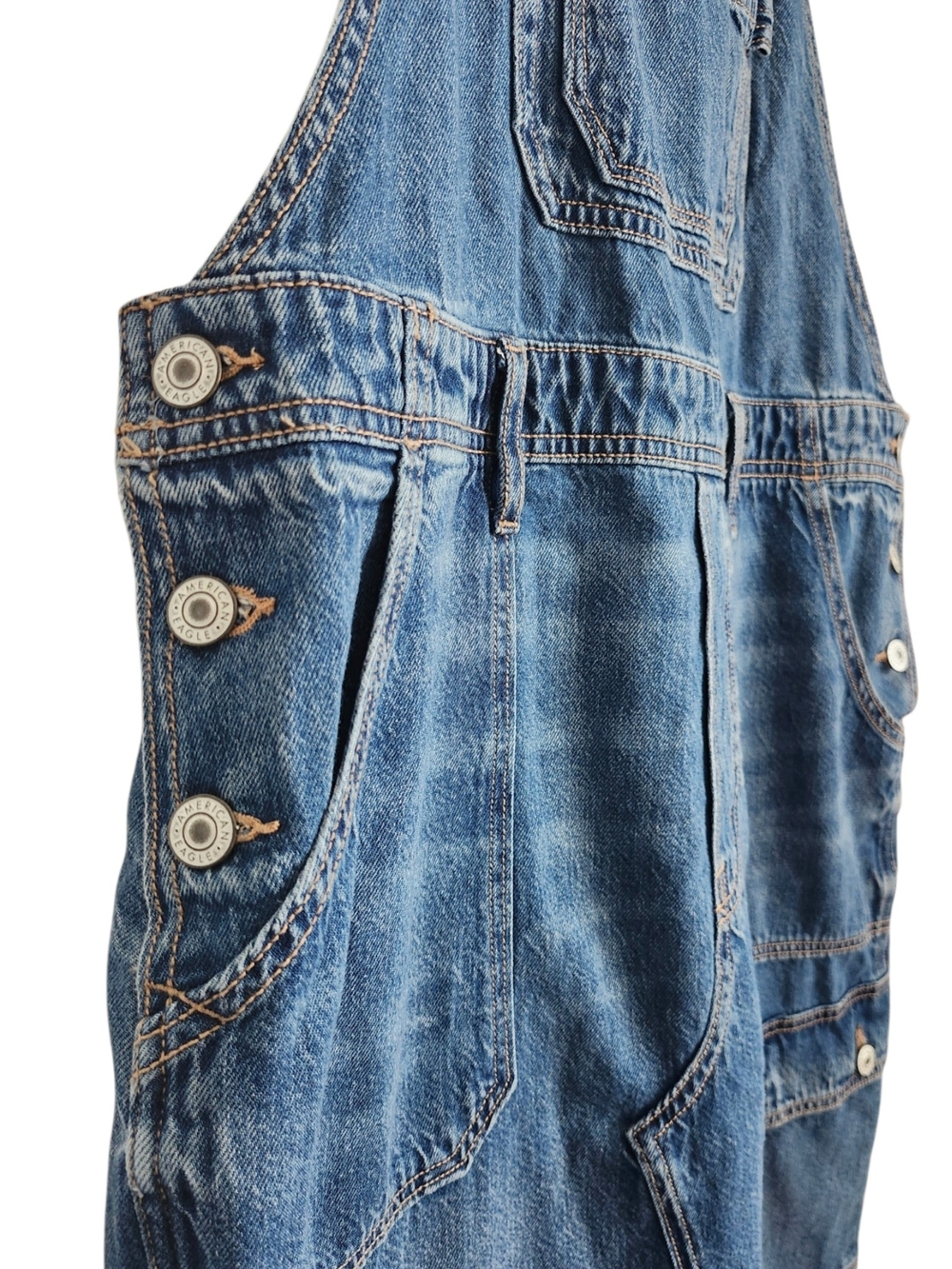 American Eagle Outfitters Blue Denim Women's Overalls Dress - Picture 5 of 7